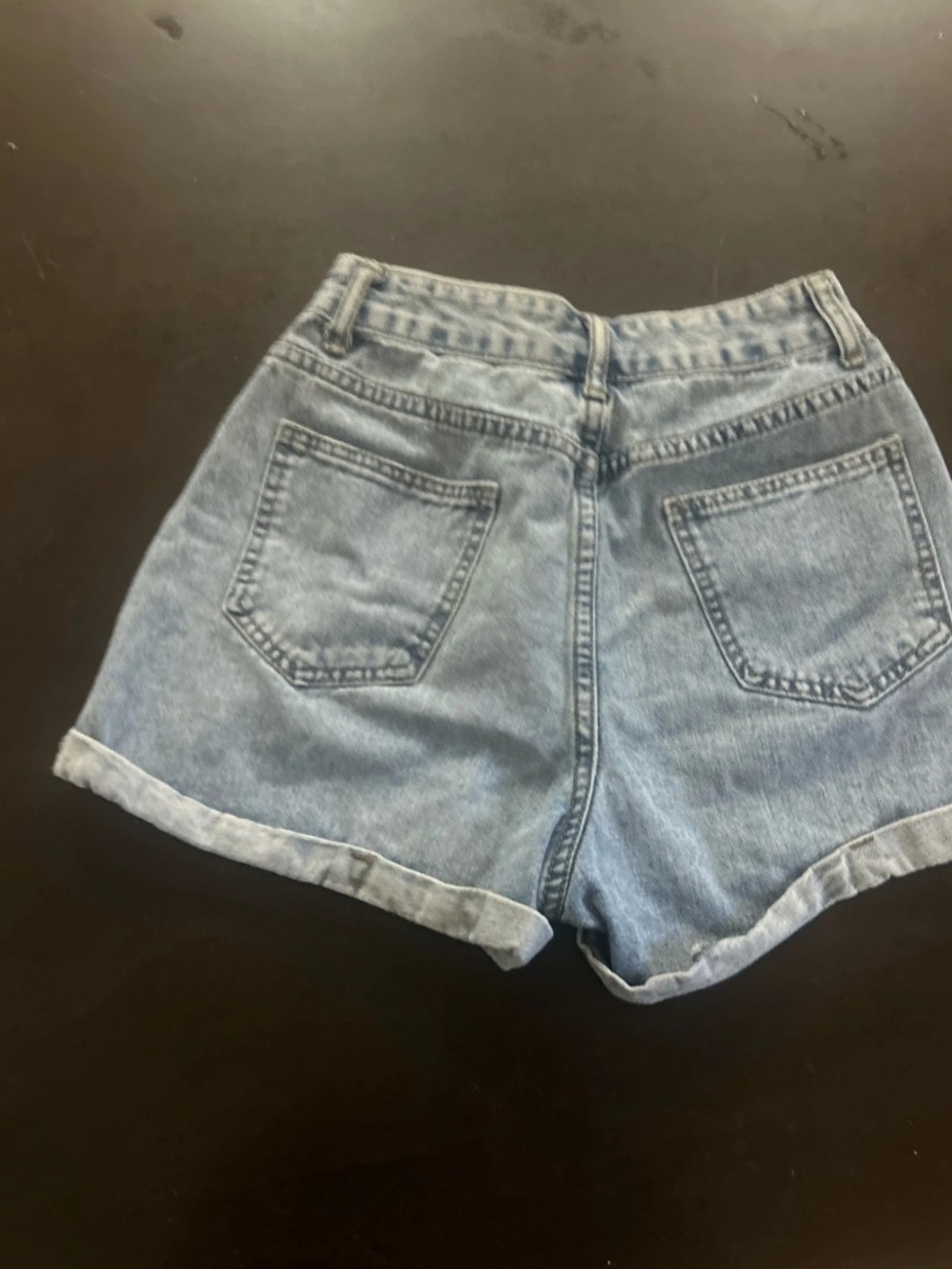 SHEIN Light Blue High-Waist Denim Shorts